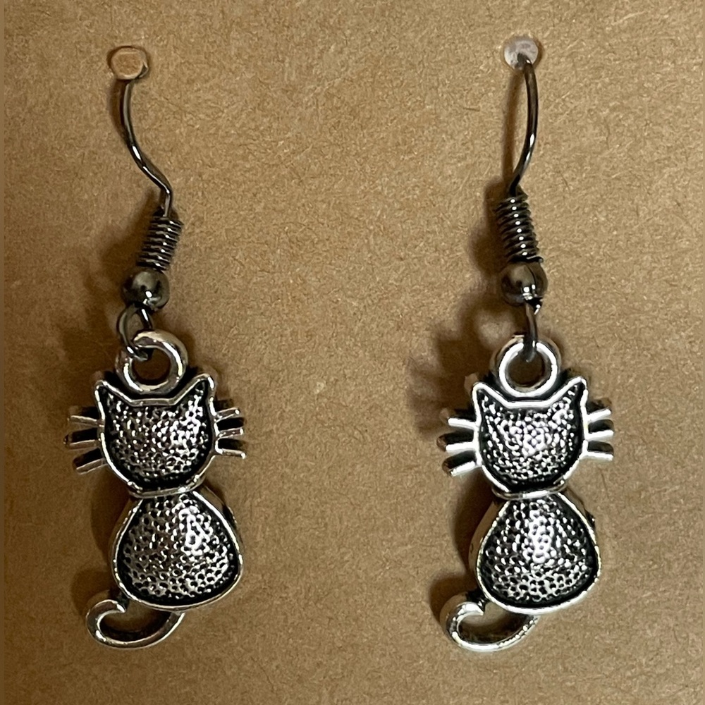 Cat earrings.